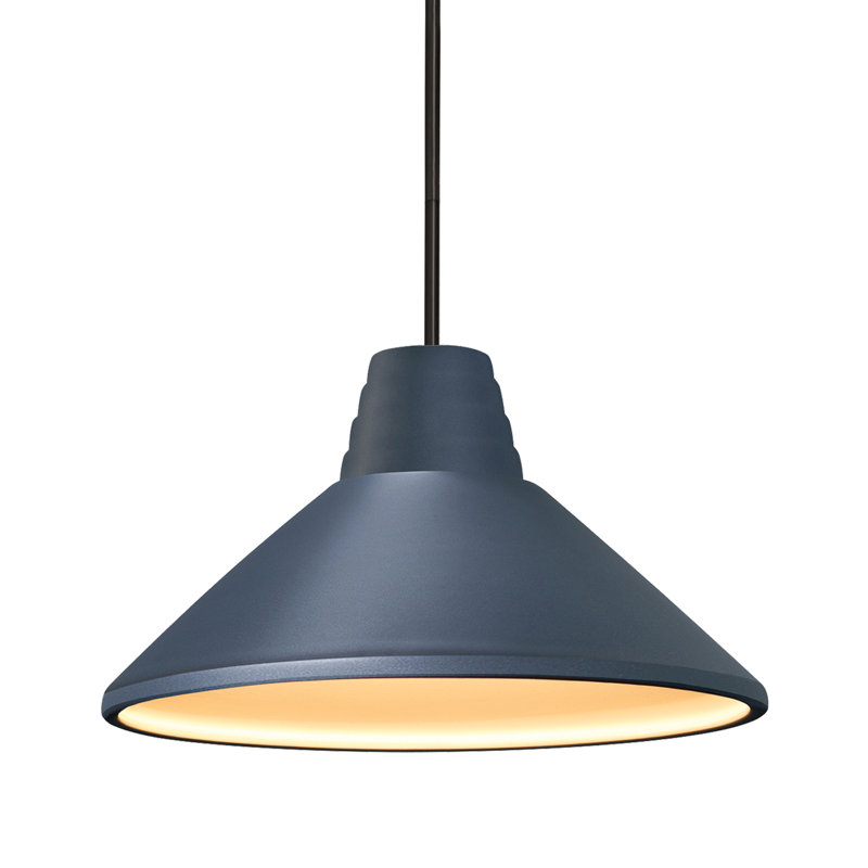 Roselle Single Light Ceramic Dimmable Pendant, Dark Bronze, Midnight Sky