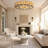 19.7'' Tiffany-style Peacock Tail Shell Ceiling Light