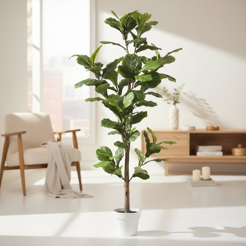 Pot à fleurs décoratif en ficus alpin blanc 67 po Algreen