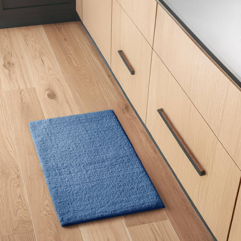 Tapis pour salle de bain Marshmallow, Rectangle - 76 cm L x 51 cm l, Marine