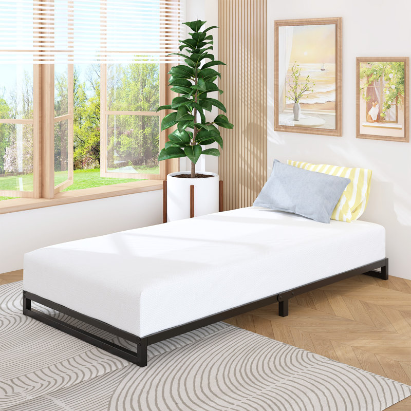 Metal Platform Bed Frame, Twin, 4" 