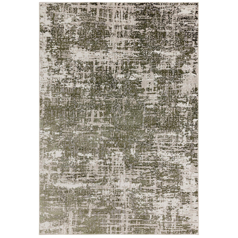 Annu Abstract Green Area Rug, Rectangle 160 x 230 cm