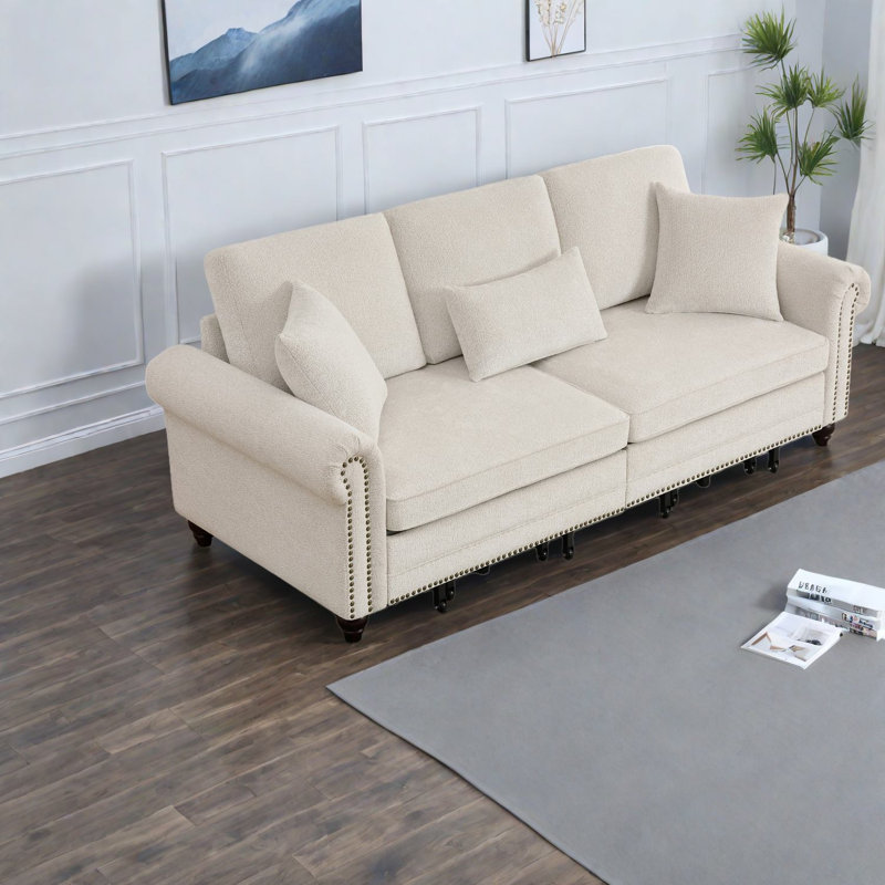 In 1 Sleeper Canapés, canapé moderne en chenille de 86,5 pouces pour le bureau personnel