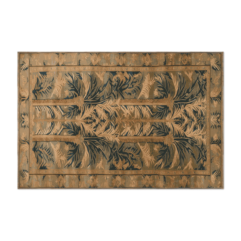 Tapis d'intérieur et d'extérieur brun Persian, Rectangle 9 pi x 12 pi