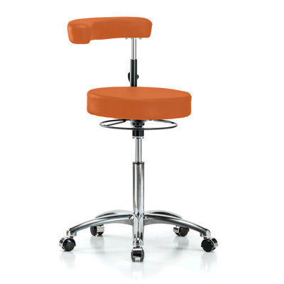Tabouret de dentiste réglable en hauteur avec bras perchoir PERCH Chrome