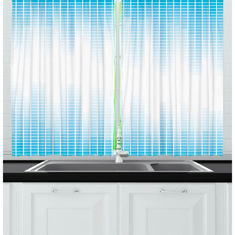 Geometric Pointed Kitchen Curtain