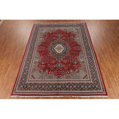 Red Medallion Traditional Turkish Area Rug 10x13