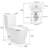 1.1/1.6 Toilet, White Ceramic, Elongated Bowl, Comfort Height, Soft Close Seat, & , T036wt Ceramic , Elongated, Comfortable,
