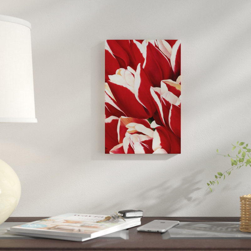 «Red & White II», impression sur toile, H 40 po x l 26 po x P 1,5 po, Toile tendue, Pas de tapis