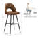 Etna Swivel Upholstered Counter Stool with Metal Frame