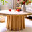Retro Burlywood Solid Wood Round Coffee Table