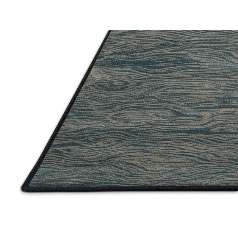 Tapis persan gris lavable à la machine, Carré 6 pi