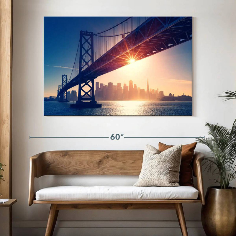 Lilie Golden Gate SF Skyline, H 34 po x l 51 po