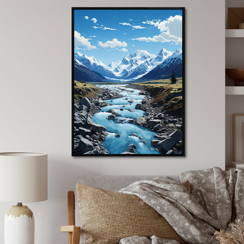 «Babetta Canada Kluane National Park I», reproduction sur toile, Cadre flottant noir, H 32 po x l 24 po x P 1 po