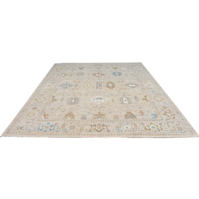 Oushak Collection, Transitional One-of-a-Kind Rectangle 8'1" X 9'11" Hand Knotted Area Rug