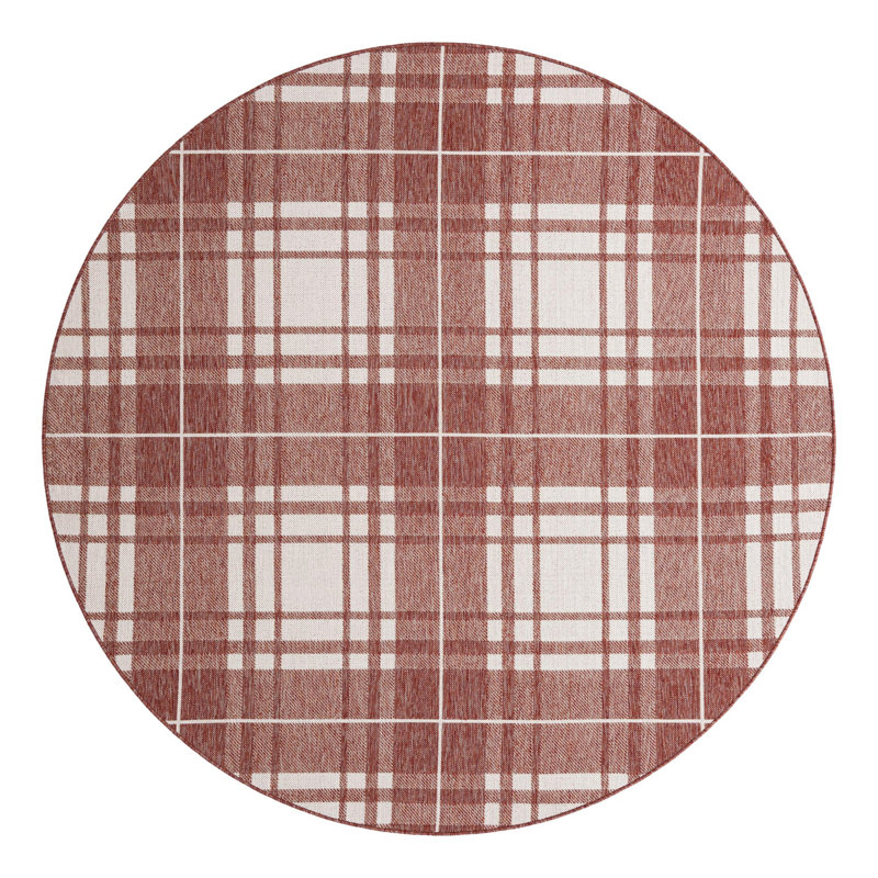 Tapis en polypropylène tissé à la machine Tereon, Rond 7 pi 10 po