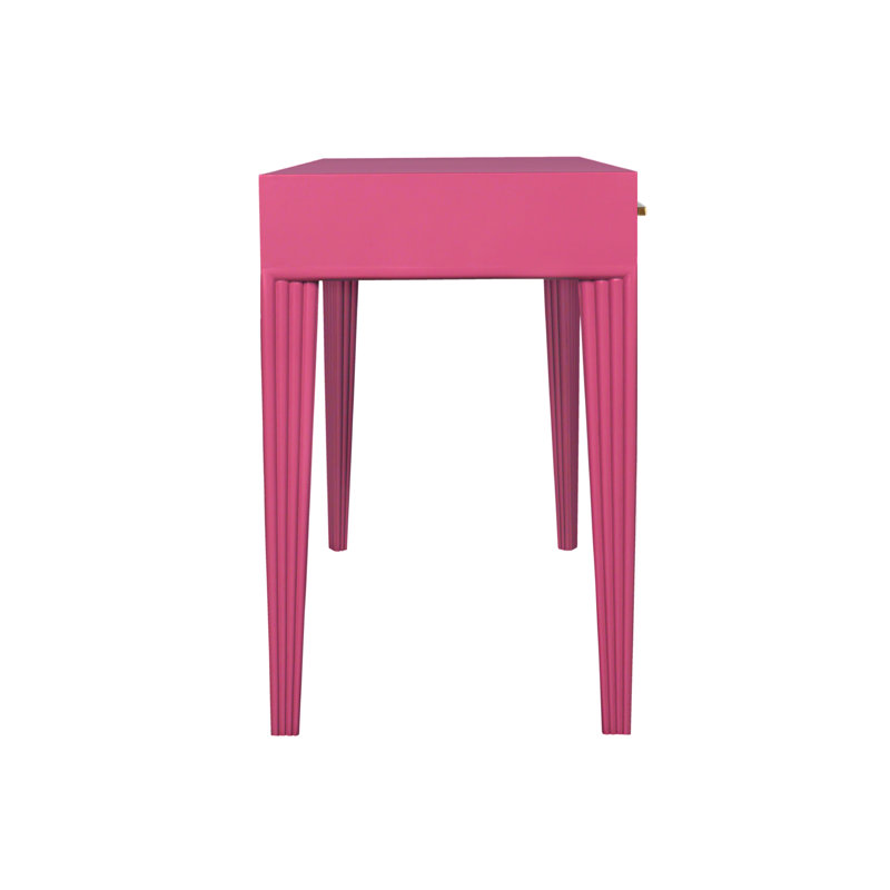 Barcelona Solid Wood Writing Desk, Hot Pink