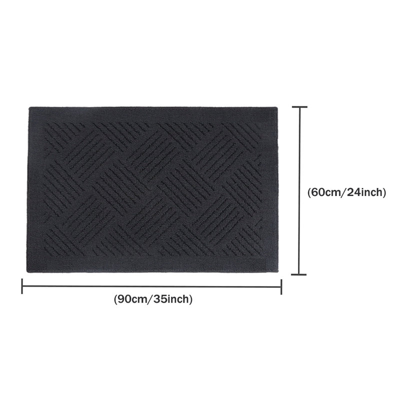 Tapis d'entrée antidérapant antidérapant Premium Premium, Gris foncé, L 24 po x L 35 po