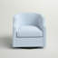 Fauteuil demi-tonneau pivotant en polyester Debbie-184753087