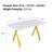 Rectangular Dining Table with Marble-Patterned Tempered Glass Top and Metal Legs