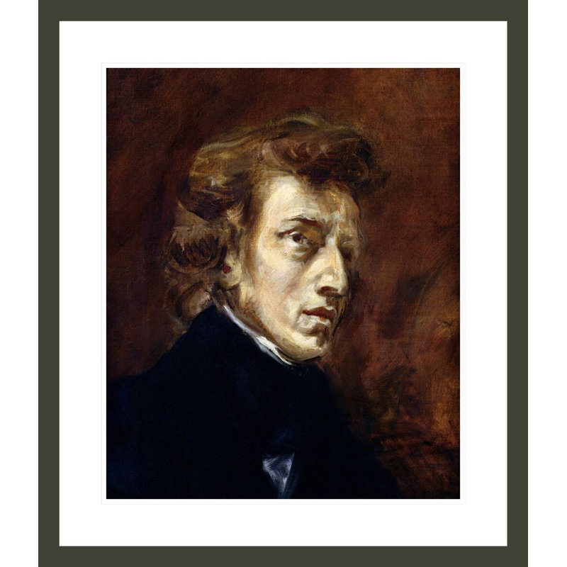 Frederic Chopin (1810-49) par Eugène Delacroix, impression giclée encadrée, H 27,24 po x l 23,5 po