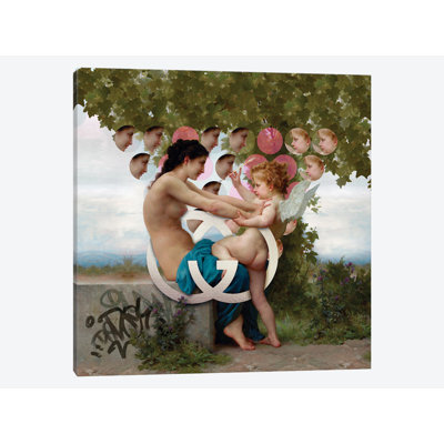 «Girl & Cupid», impression sur toile