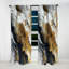 Or noir veines de couleur I - Rideau abstrait occultant moderne - 1 panneau-107808760