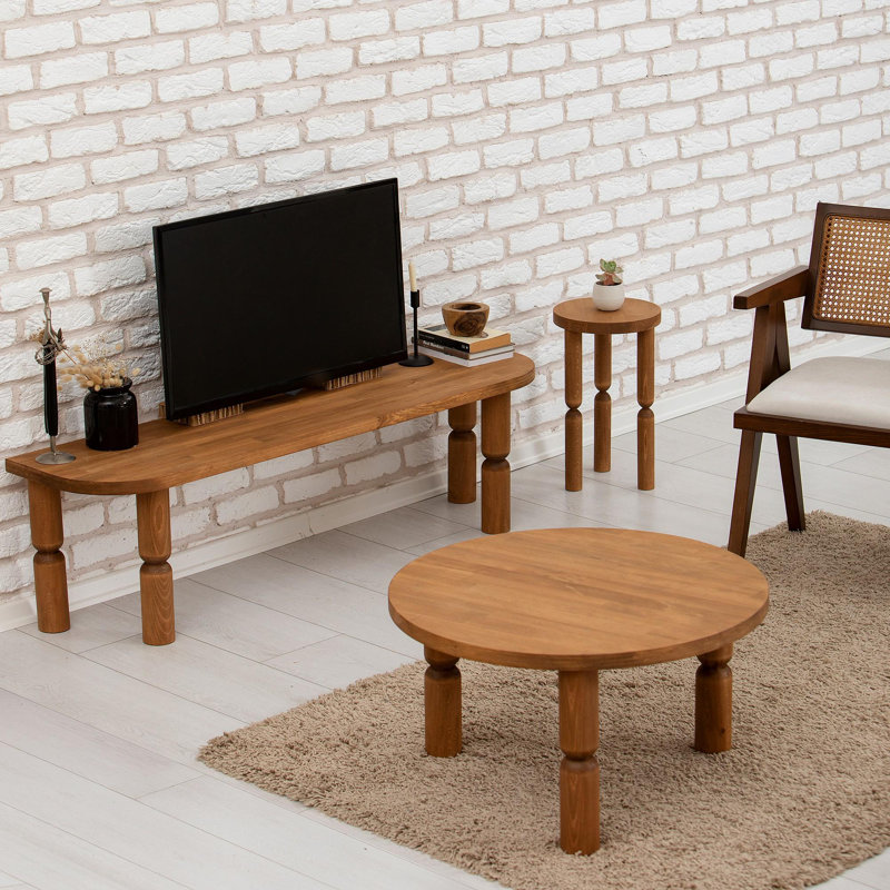 Glorias Coffee Table, 40" H x 60" W x 60" D, Chesnut