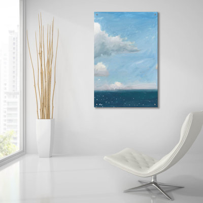 «Open Sea Blue C» par James Wiens, art mural en verre acrylique
