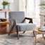 Fauteuil d'appoint moderne avec accoudoirs souples de 23,8 po de largeur avec pieds en bois massif-1924628349