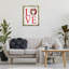 «Love with Heart Wreath», art mural encadré sur toile flottante par lettré et doublé-1431067827-1431067825