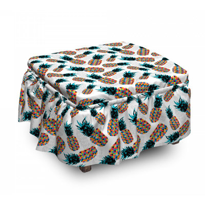 Housse pour repose-pieds ananas hipster