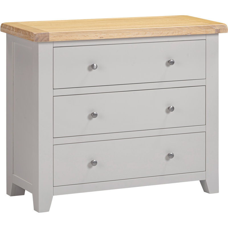 Windsor 97cm W 3 - Drawer Chest of Drawers, Grey