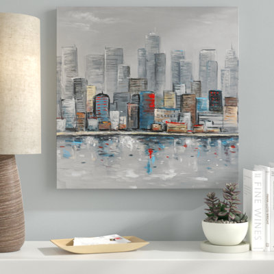 « city horizon », reproduction de peinture à l’huile sur toile tendue