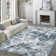 Tapis moderne lavable abstrait avec envers antidérapant