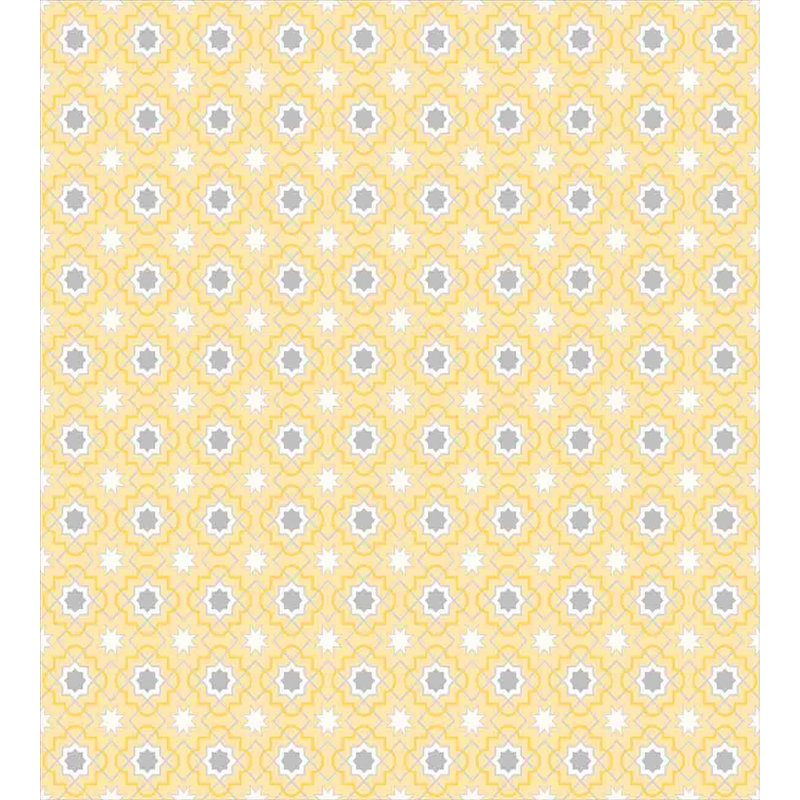 Twin Yellow and White Ikat Duvet Cover Set