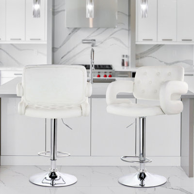 Jarette Swivel Adjustable Height Bar Stool