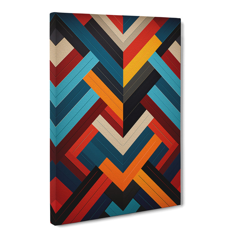 Chevrons Constructivism - Wrapped Canvas, 50cm H x 35cm W x 3cm D