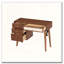 Ensemble de coiffeuse 39 "en bois avec tabouret Retro Bohemian