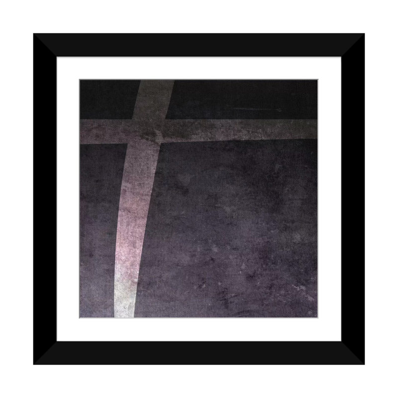 Art textuel sur toile tendue en noir, H 16 po x l 16 po x P 1 po, Papier d'art encadré noir, Blanc