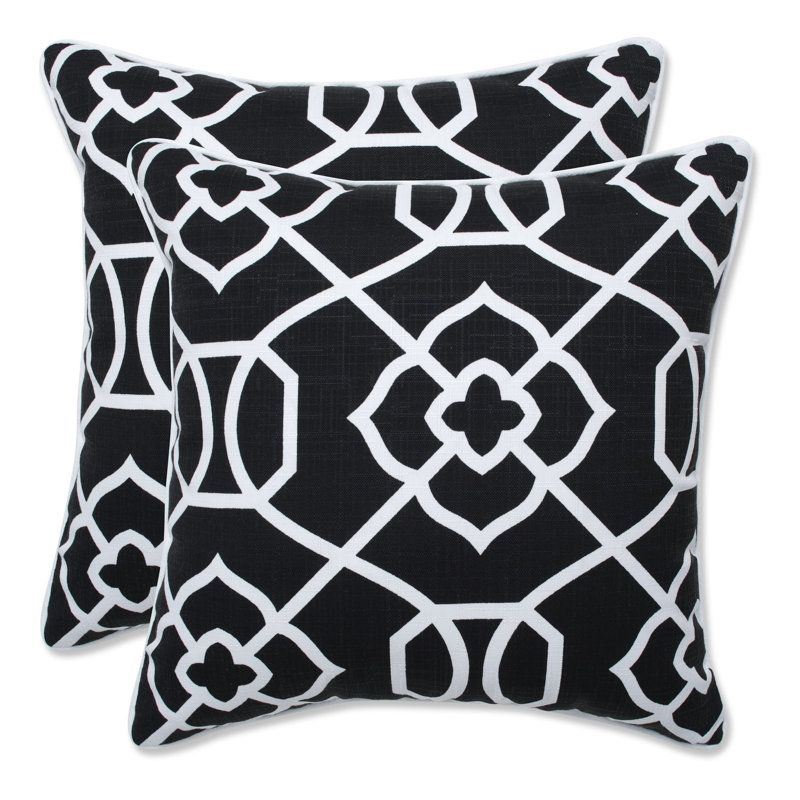 Geometric Outdoor Reversible Throw Pillow