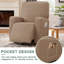 Housse pour fauteuil inclinable à coussins carrés/rectangulaires-971991225