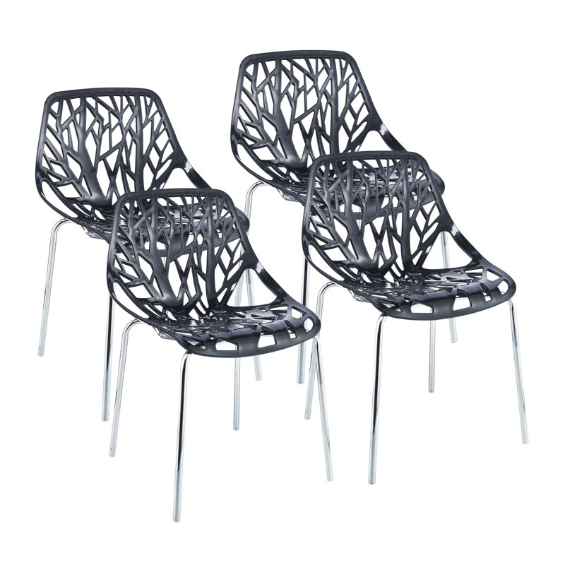 Chaise d'appoint empilable Sheppard, Noir