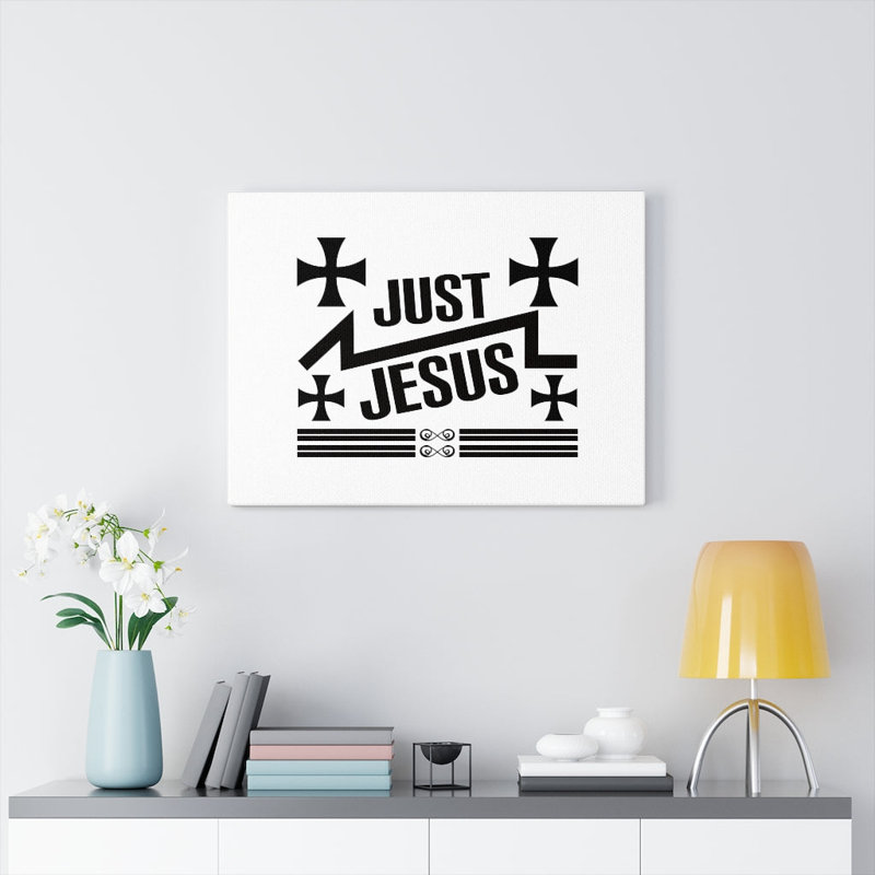 Just Jesus Cross - Wrapped Canvas Print, 61cm H x 76cm W