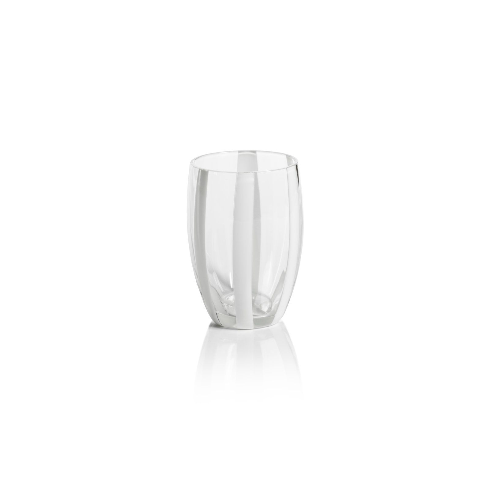 Brasilia Ribbed Drinking Glass, Clear