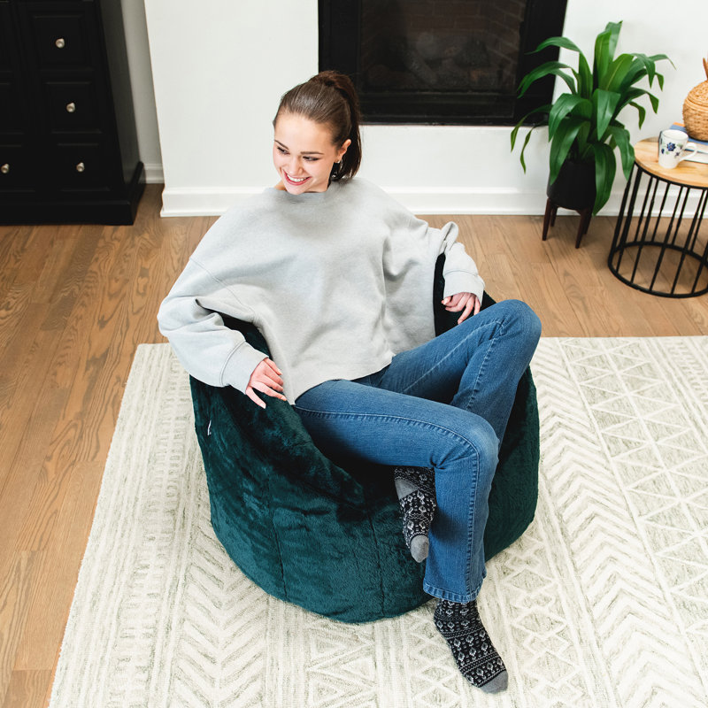 Standard Bean Bag Chair, Emerald Plushie, Milano