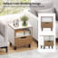 37cm W Manufactured Wood Bedside Table