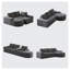 Canapé modulaire en chenille modulaire en L 99 po-2139805969