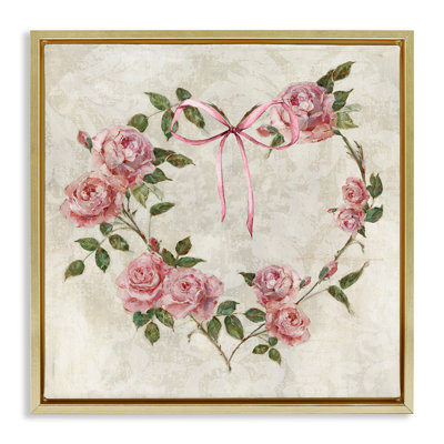 Cadre flottant couronne de roses, design par Sally Swatland
