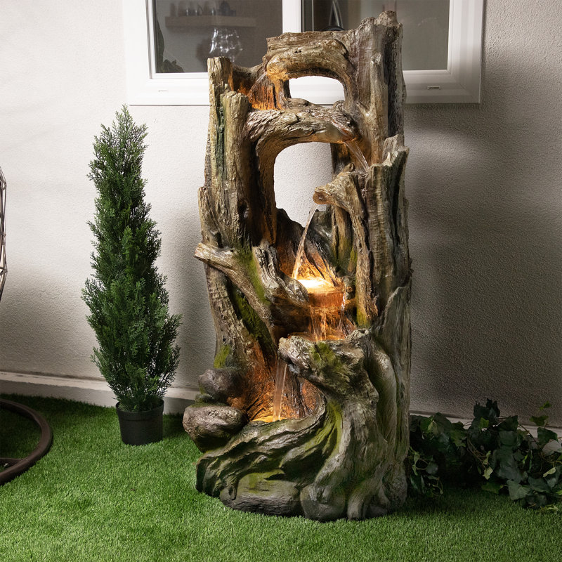 Jaason Fountain with Light, 59" H x 21" W x 28" D
